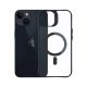 4. 3mk Satin Armor MagCase with MagSafe for iPhone 13 / 14 - Transparent with Black Frame