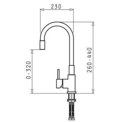PYRAMIS FLESSI black edition faucet