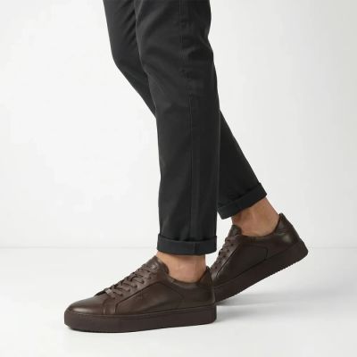 2. Men's brown leather sneakers Filippo MP8274