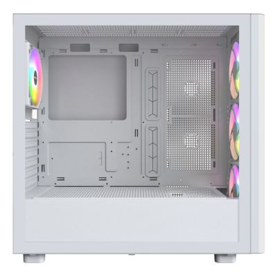 3. Montech XR Wooden PC Case, Midi-Tower, ATX, ARGB, Tempered Glass - White