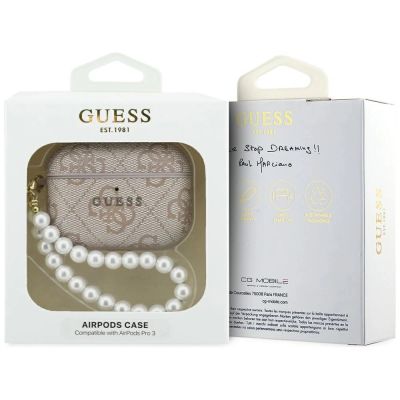 4. Guess 4G Pearl Strap Case for AirPods Pro 3 - Pink