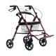 Four-wheeled walker with a sitting function