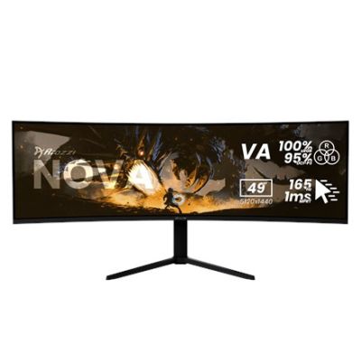 Arozzi Nova 49” Curved Computer Monitor 124.5 cm (49") 5120 x 1440 px Dual QHD LED Black