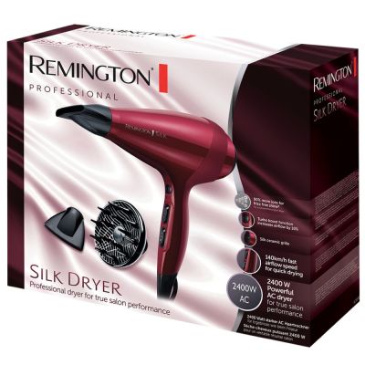 7. REMINGTON Silk AC9096 Hair Dryer (2400 W; red)