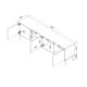 7. INSERTO 3D1W TV cabinet 190x40x61.5 cashmere + LED