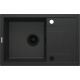 Single-bowl granite sink with drainer