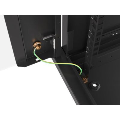 7. Lanberg WF01-6618-10B rack cabinet (18U; 901mm / 600mm / 600 mm; wall-mounted; Glass; 19''; black)