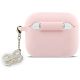 2. Guess Silicone 4G Charm Case for AirPods Pro 3 Pink