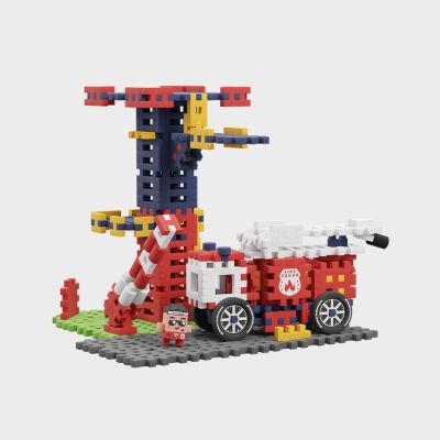 5. Marioinex Mini Waffle Building Blocks - City: Fire Station, 280 pieces