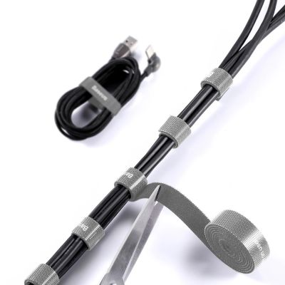 7. Baseus Rainbow Circle hook and loop Straps - Velcro tape Velcro cable organizer 3m gray (ACMGT-F0G)