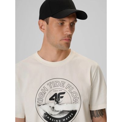 3. Men's regular printed T-shirt 4F 4FRSS26TTSHM4298-11S