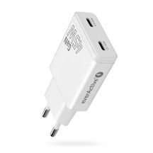 EVERACTIVE GAN SUPER SLIM 2X USB-C PD 45W WHITE CHARGER SC-465Q