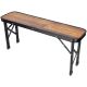 15. FOLDABLE CAMPING TABLE 90x60x70CM AND 2 BENCHES 87x23x39CM WOOD