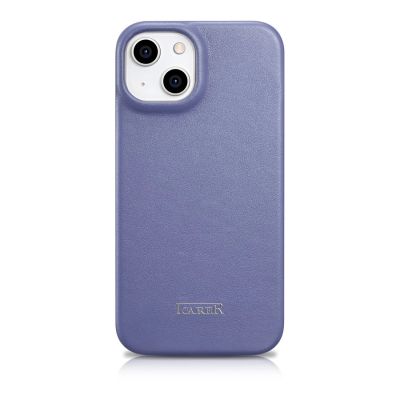 3. iCarer CE Premium Leather Folio Case iPhone 14 Plus Magnetic Flip Leather Folio Case MagSafe Light Purple (WMI14220715-LP)