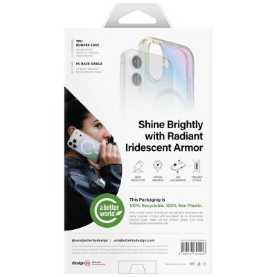 7. Uniq Iridescia Magclick Charging Case for iPhone 17 - Multicolor