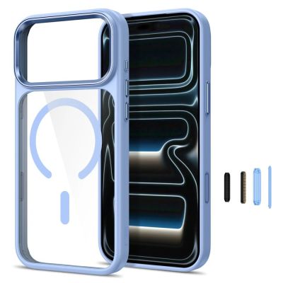 2. Tech-Protect Magmat Magsafe CC Case for iPhone 17 Pro / 18 Pro - Transparent Light Blue