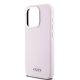 6. DKNY Liquid Silicone Small Metal Logo MagSafe case for iPhone 15 Pro - pink