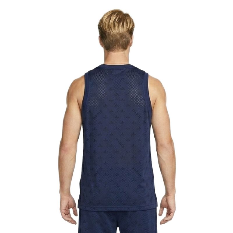 5. Air Jordan x Paris Saint Germain Mesh Jersey Midnight Navy/White - DB6478-410
