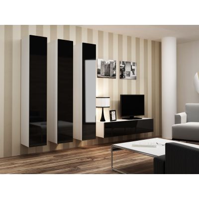 14. VIGO full display cabinet '180' 180/40/30 white/black half