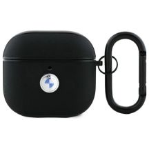 BMW BMA4SSLBK AirPods 4 cover black/black Geniune Leather Silver Logo