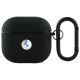BMW BMA4SSLBK AirPods 4 cover black/black Geniune Leather Silver Logo