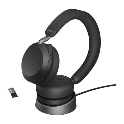 4. Jabra Evolve2 75 UC Stereo Link380c On-Ear Headphones