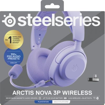 14. Steelseries Arctis Nova 3P Wireless headphones for Playstation, Levander