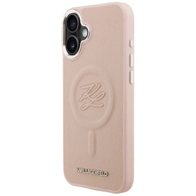 2. Karl Lagerfeld Initial & Metal Logo MagSafe Case for iPhone 16 Plus - Pink