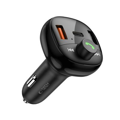 2. Tech-Protect CC06 3-port PD72W car charger with transmitter - black
