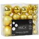 36. DECORATIVE PLASTIC BAUBLE SAFE 46 PCS GOLD MICA