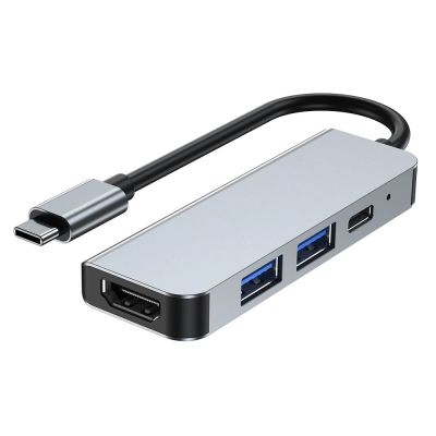 5. HUB Tech-Protect V2 4in1 USB-C - USB-A 3.0 / USB-A 2.0 / USB-C / HDMI - gray