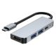 5. HUB Tech-Protect V2 4in1 USB-C - USB-A 3.0 / USB-A 2.0 / USB-C / HDMI - gray