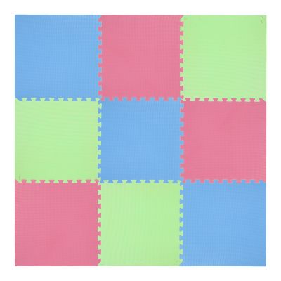 12. Multipack One Fitness MP10 puzzle mat green-blue-red 9 pieces 10 mm