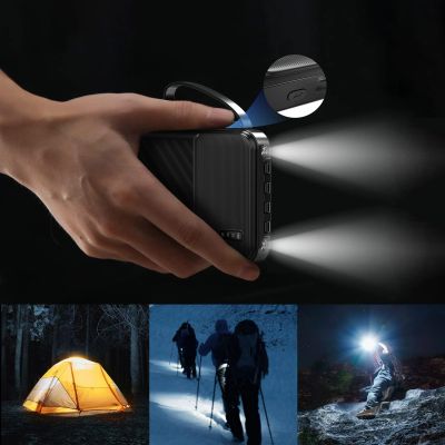 4. Wozinsky W11-B 10000mAh 10W Powerbank with Built-in Cables and Flashlight - Black