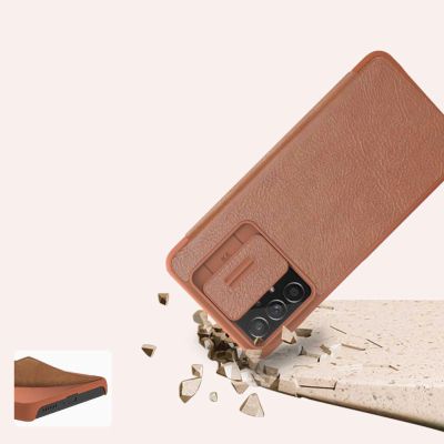 15. Nillkin Qin leather holster case for Samsung Galaxy A73 red