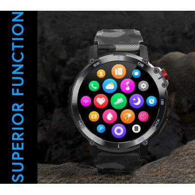 11. Men's Smartwatch RUBICON RNCF08 Black/Camo SMARUB232