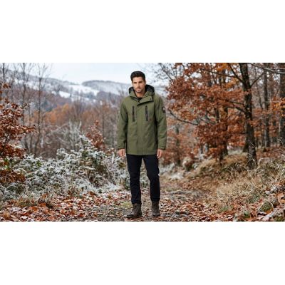 8. Geographical Norway AYOUBE KAKI DB MEN 009 Men’s Transitional Jacket (SZ2206H/GN-KAKI)