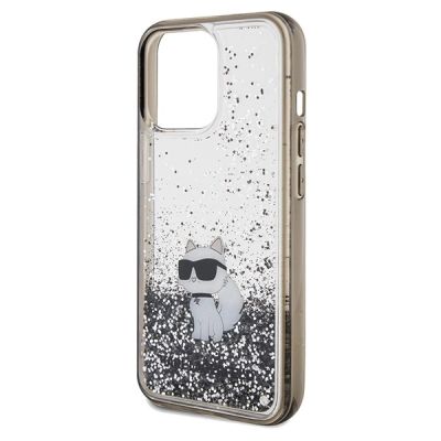 6. Karl Lagerfeld Liquid Glitter Choupette case for iPhone 13 Pro Max - transparent