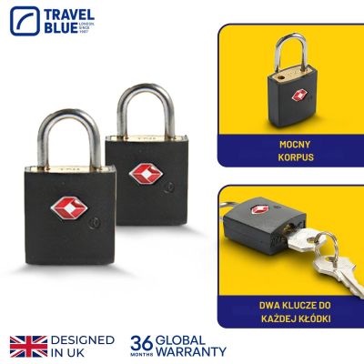 4. TRAVEL BLUE TSA LUGGAGE PADLOCKS, 2-PIECE SET