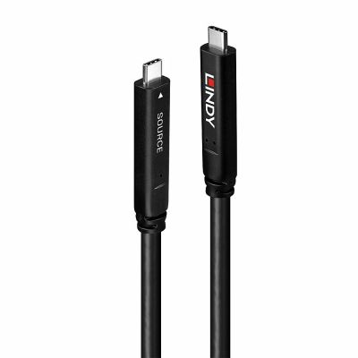 6. LINDY USB 3.2 Gen 2 and DP 1.4 Type-C Hybrid Cable, 15m Length
