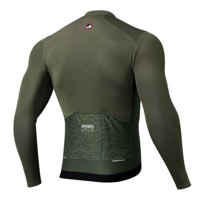 2. Rockbros 15220003002 ROAD TO SKY men's long sleeve cycling jersey S - green