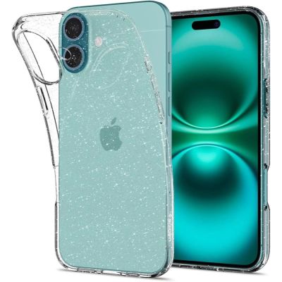 Spigen Liquid Crystal iPhone 16 Plus Case - Clear Glitter