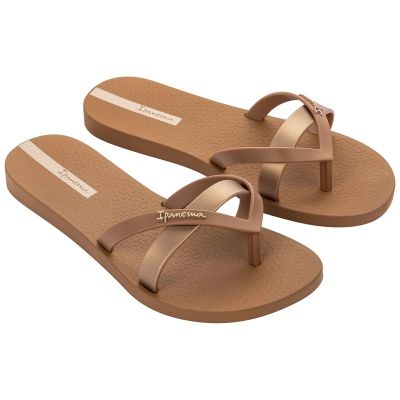Ipanema Kirei women's flip-flops, fashionable and comfortable, brown for the beach