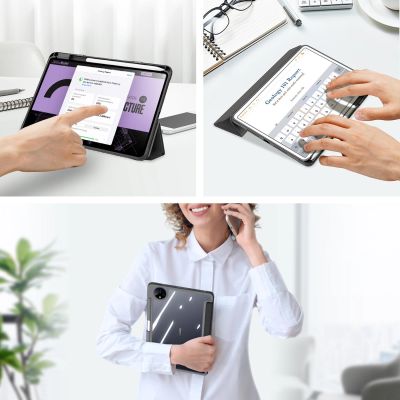 6. Dux Ducis Toby Case for Huawei MatePad Pro 11'' (2022) Cover with S Pen Pen Smart Cover Stand Black