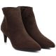 4. Women's insulated ankle boots with a low heel, suede, brown, Sergio Leone BT-65