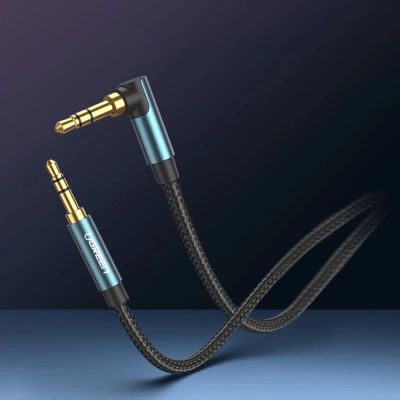 17. Ugreen angled AUX cable 2 x mini jack 3.5 mm 1m blue (AV112)