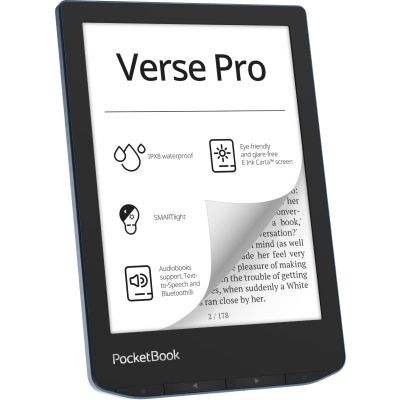 3. PocketBook Verse Pro 634 6" 16GB Wi-Fi Azure Blue Ebook Reader