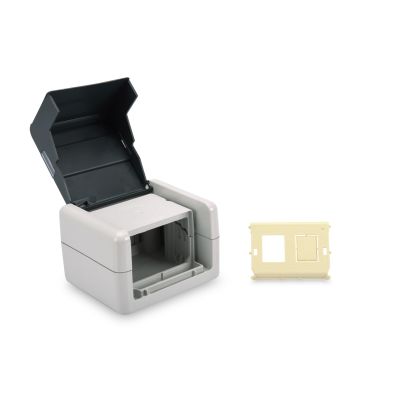 Digitus Junction box set with hinged cover and insert for 2 x Keystone modules, IP44