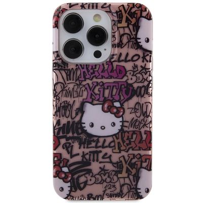 3. Hello Kitty IML Tags Graffiti case for iPhone 14 Pro Max - pink