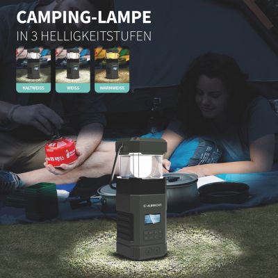 6. Albrecht DR 114 DAB Battery-powered camping lantern USB port